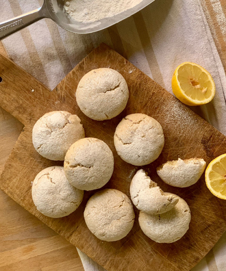 Craquelés au citron et amandes (Sans oeuf)