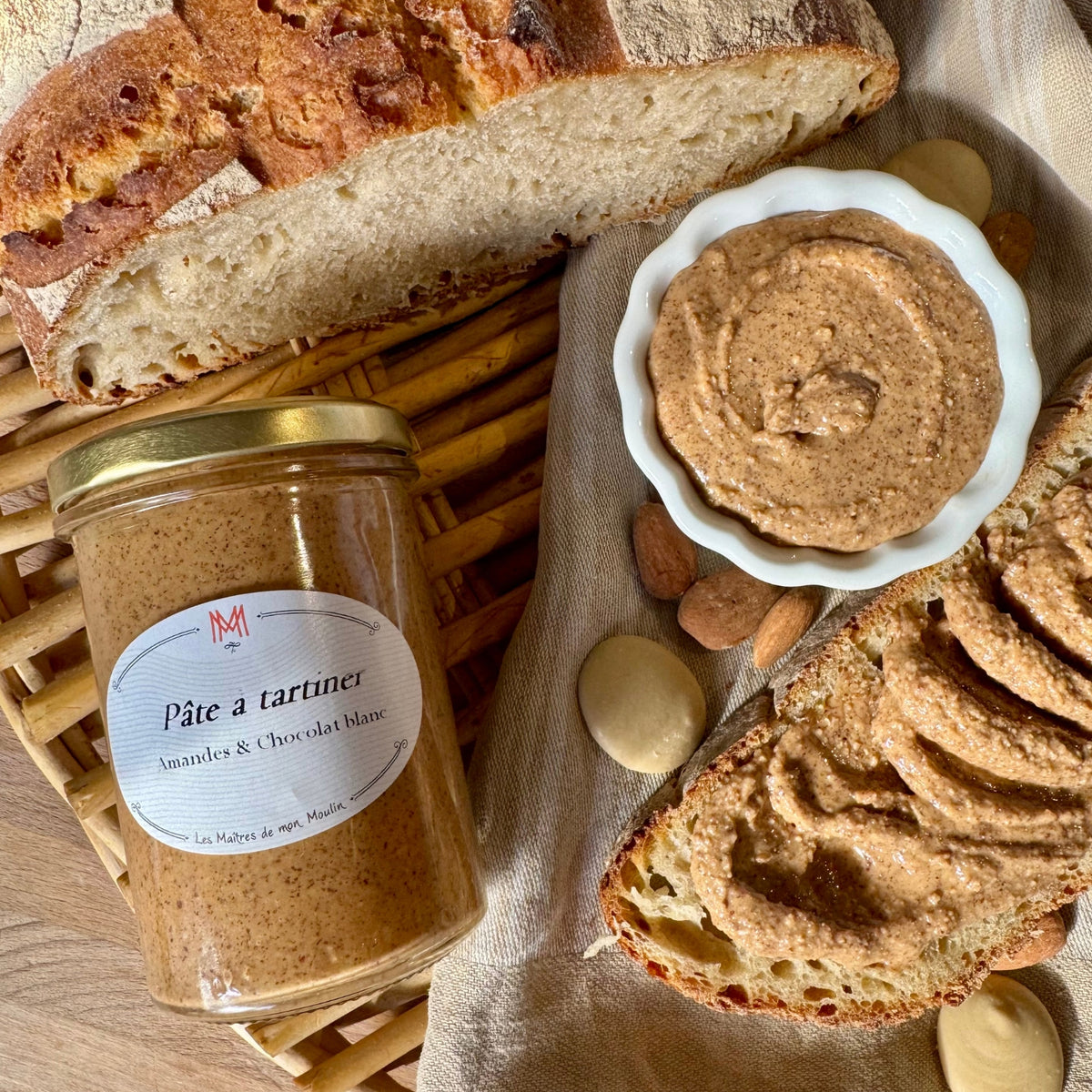 Pâte à tartiner - Amandes, Chocolat blanc & Noix de Coco