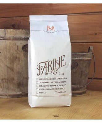 Farine de meule semi-complète de blé ancien - khorasan-Kamut