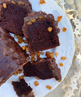 Cake de Noël 100% cacao & oranges confites - 550 g