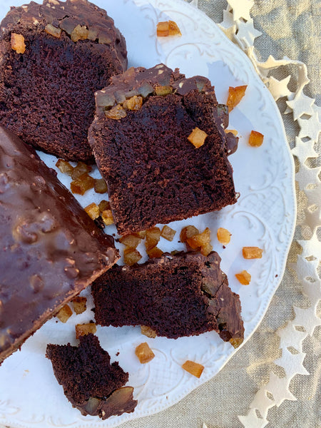 Cake de Noël 100% cacao & oranges confites - 550 g