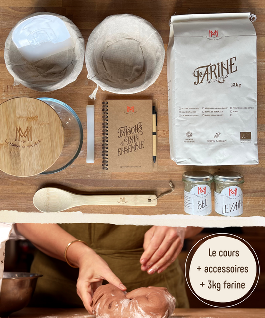Le Pain au cacao - Coffret : Cours + 3kg de farine + Accessoires