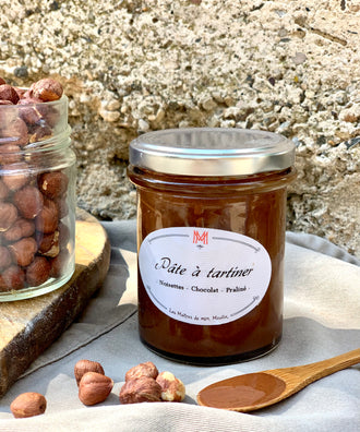 Pâte à tartiner - Chocolat noir - Noisettes - Praliné - 230 g