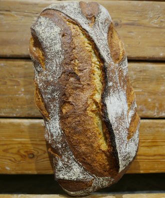 Pain au levain à la farine semi-complète de Barbu du Roussillon - blé ancien