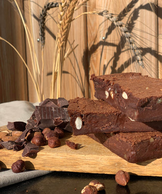brownies chocolat bio à la farine de blé ancien 